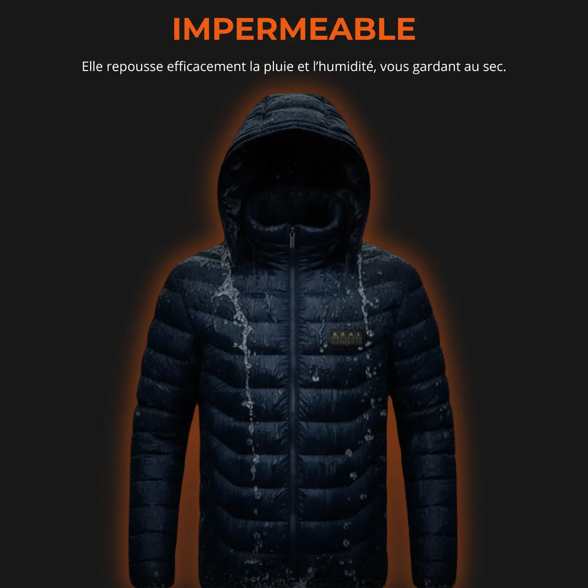 Doudoune chauffante USB à capuche pour randonnée | Esprit Baroudeur