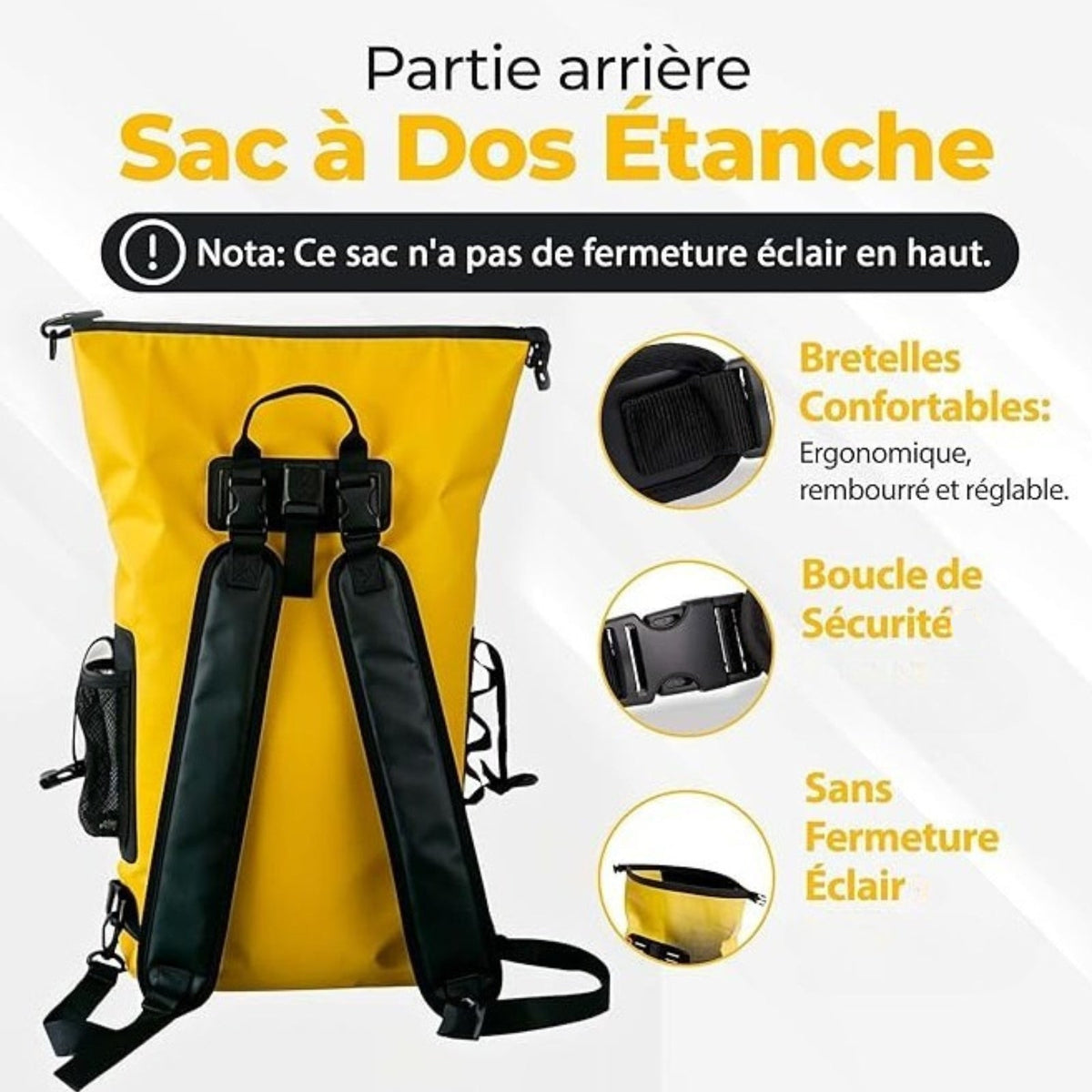 Sac à dos étanche randonnée 30L roll-top multiactivités | Esprit Baroudeur