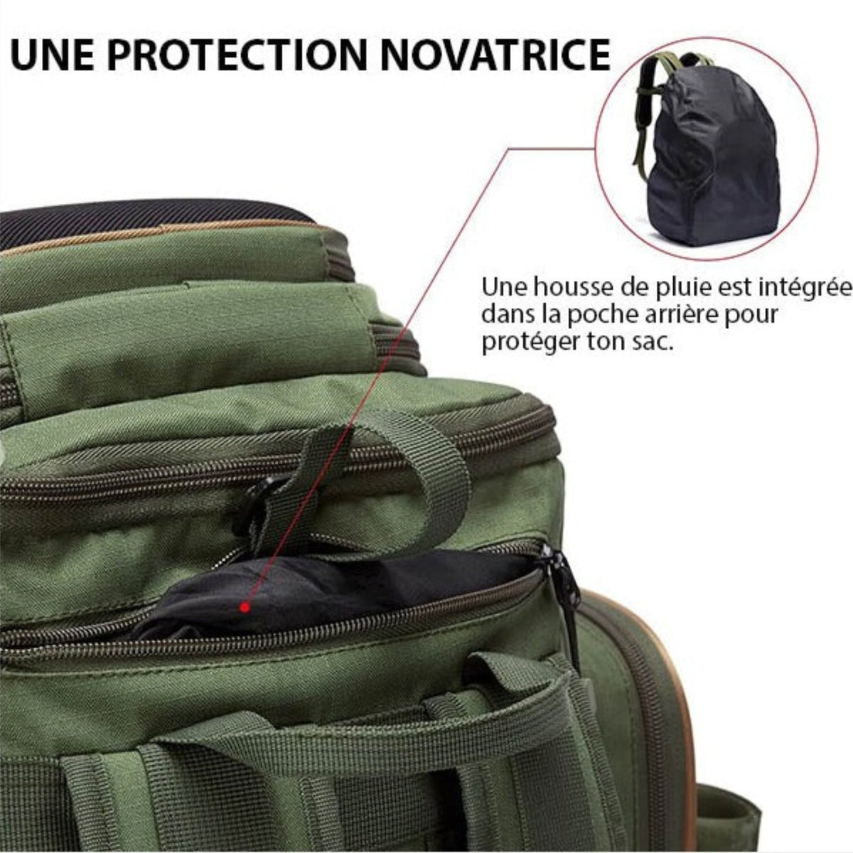 Sac de randonnée et pêche multipoches grande capacité | Esprit Baroudeur