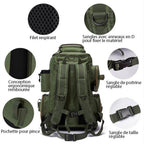 Sac de randonnée et pêche multipoches grande capacité | Esprit Baroudeur