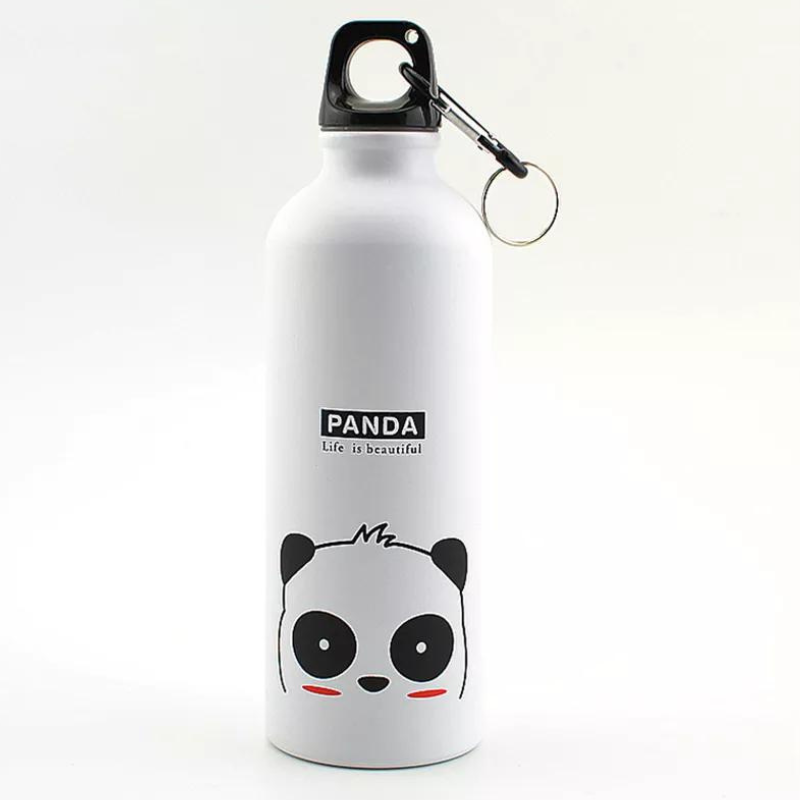 Gourde de randonnée pour enfant motif panda avec mousqueton | Esprit Baroudeur