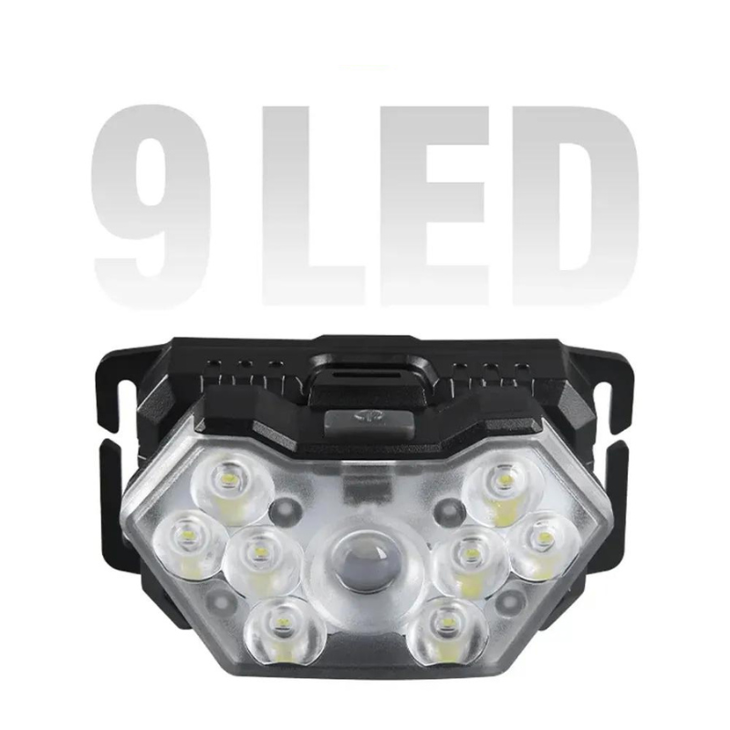 Lampe Frontale puissante | 9 LED