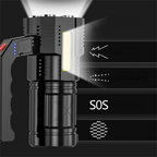 Lampe torche puissante rechargeable USB avec poignée LED | Esprit Baroudeur