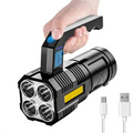 Lampe torche puissante rechargeable USB avec poignée LED | Esprit Baroudeur