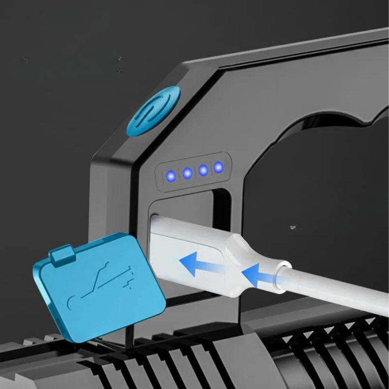 Lampe torche puissante rechargeable USB avec poignée LED | Esprit Baroudeur