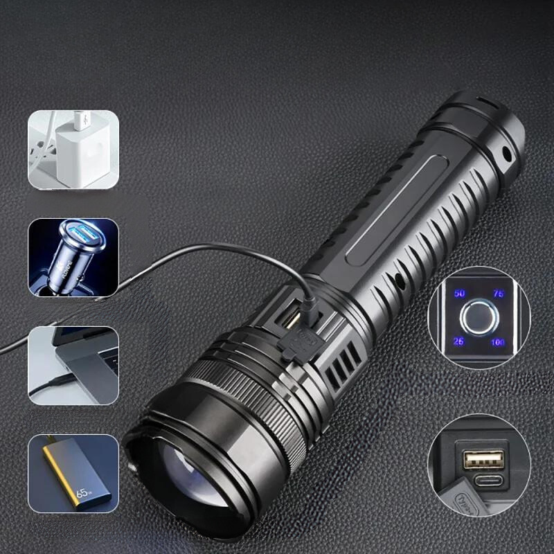 Lampe Torche Haute Intensité | Batterie Intégrée