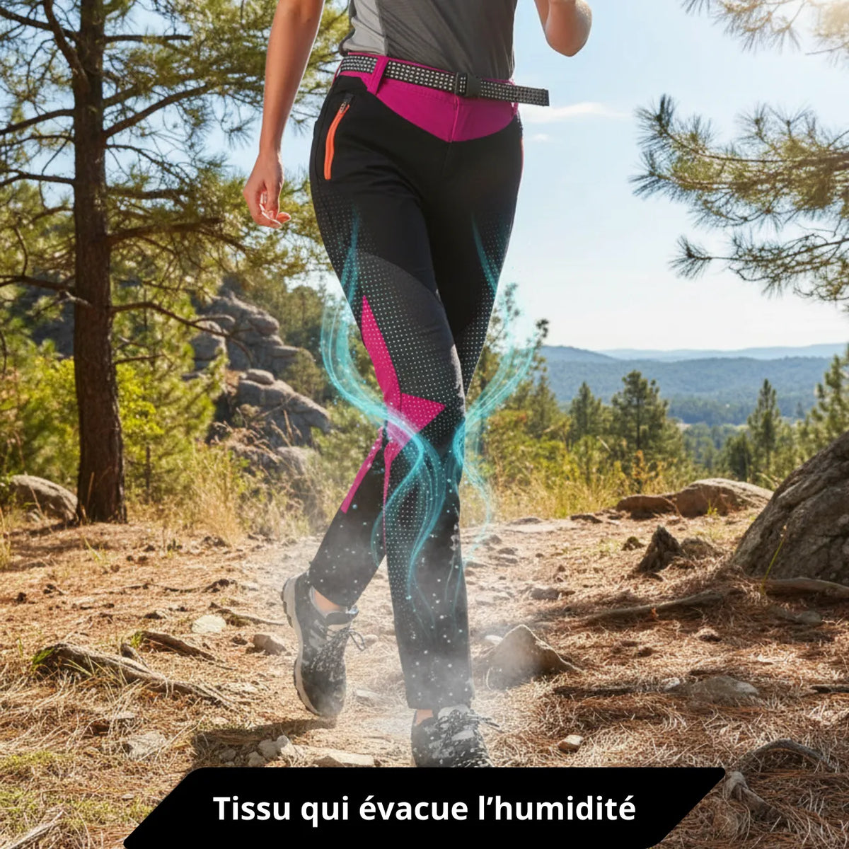 Pantalon de randonnée montagne résistant avec ceinture intégrée | Esprit Baroudeur