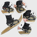 Raquettes neige randonnée en bois traditionnelles avec crampons | Esprit Baroudeur