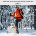 Raquettes neige randonnée en bois traditionnelles avec crampons | Esprit Baroudeur