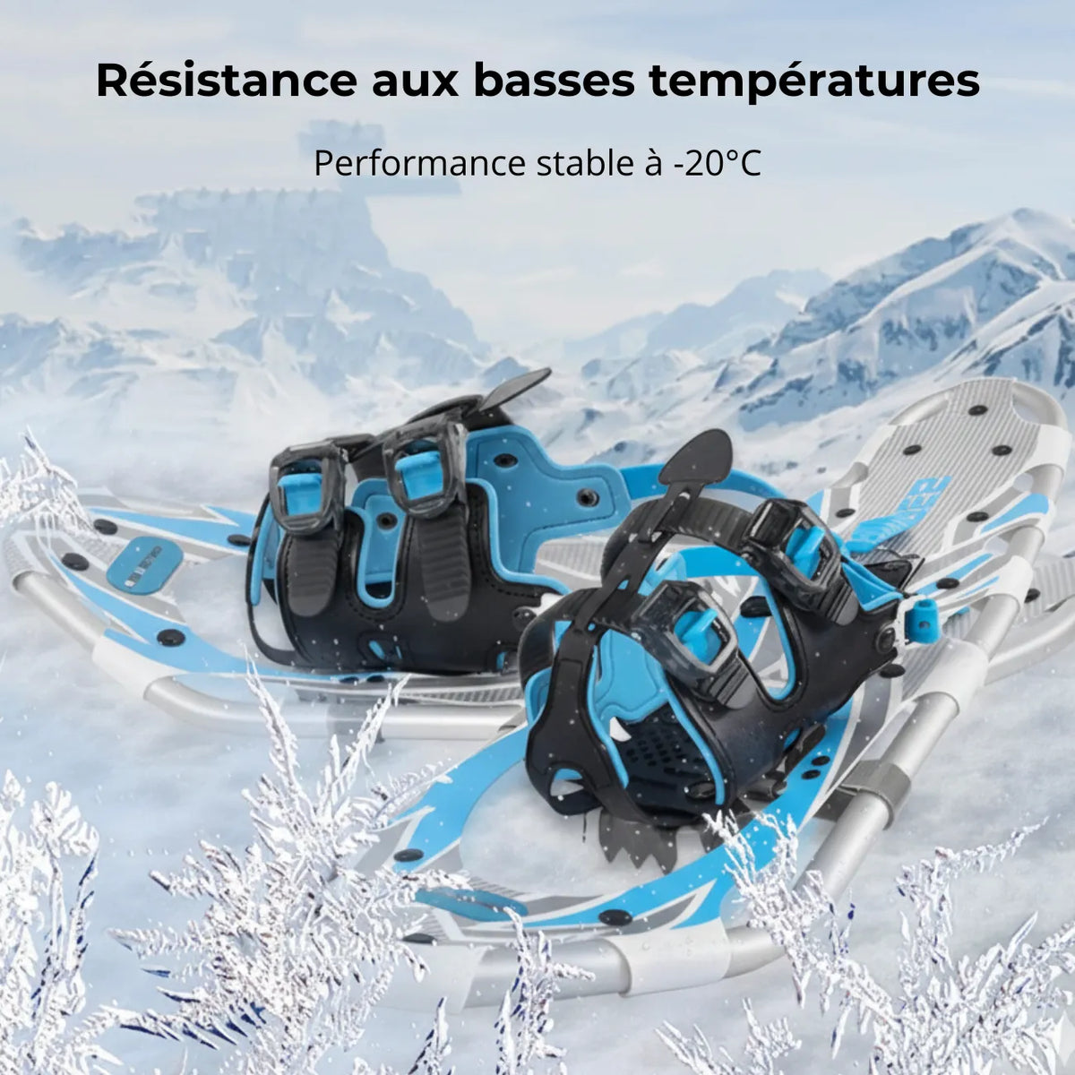 Raquettes à neige légères avec crampons pour randonnée hivernale | Esprit Baroudeur