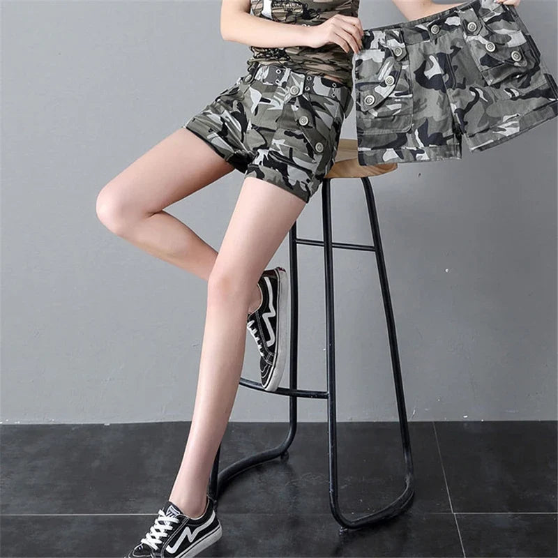 Short militaire de randonnée camouflage avec ceinture | Esprit Baroudeur