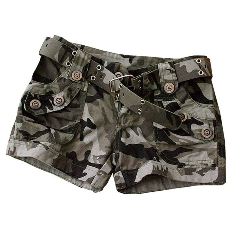 Short militaire de randonnée camouflage avec ceinture | Esprit Baroudeur