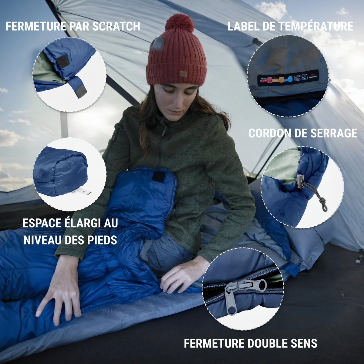 Sac de couchage 4 saisons -5°C momie synthétique – Esprit Baroudeur