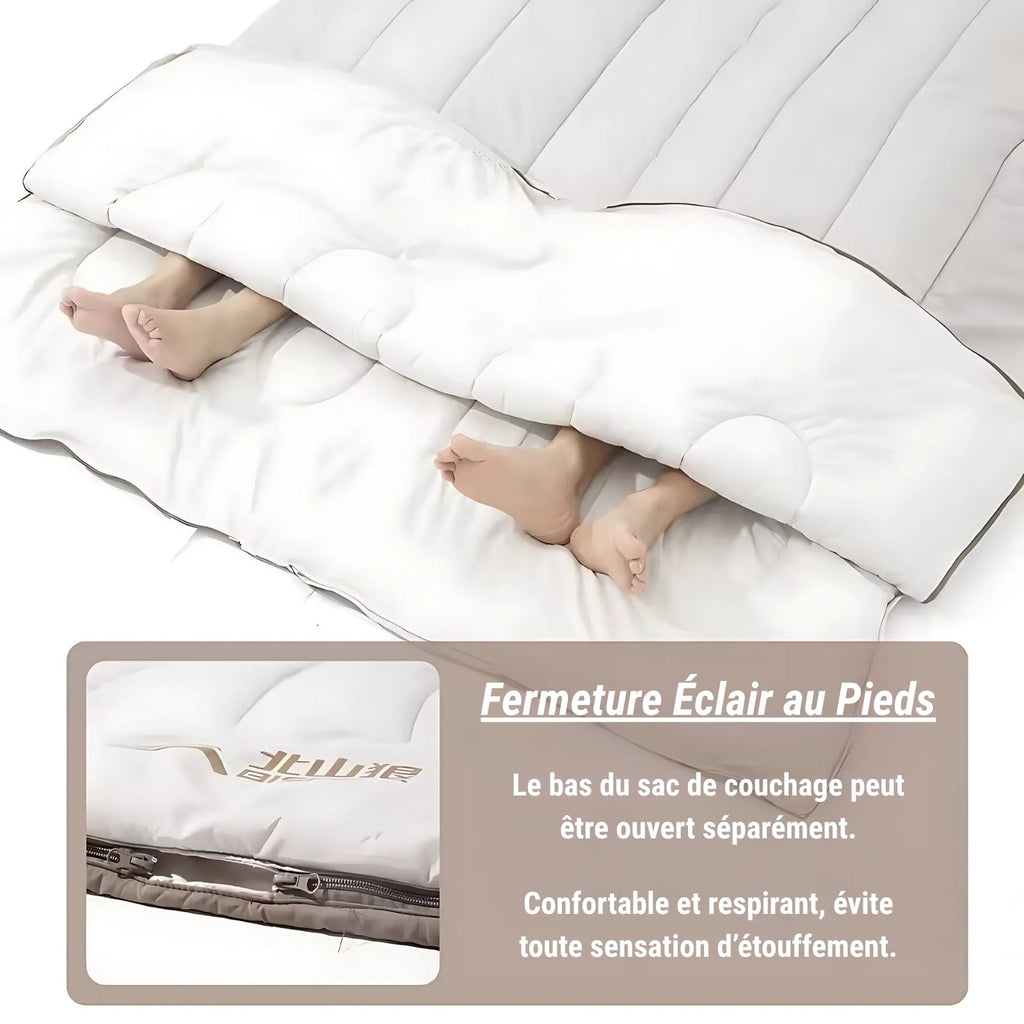 Sac de couchage 2 personnes double détachable – Esprit Baroudeur
