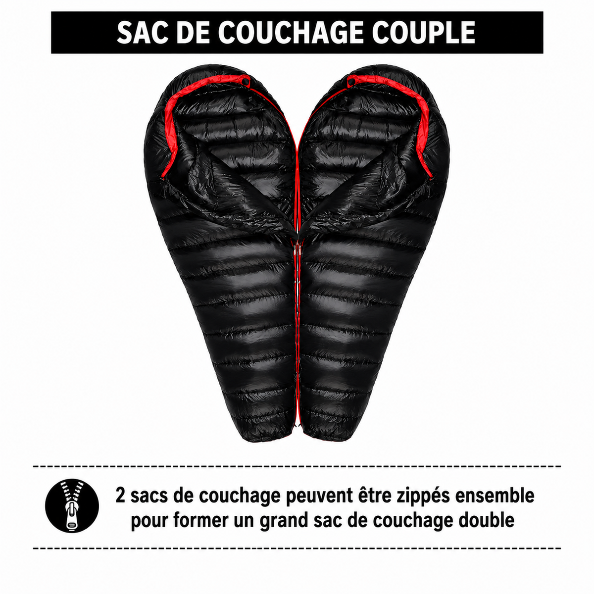 Sac de couchage grand froid -10°C en duvet d'oie – Esprit Baroudeur