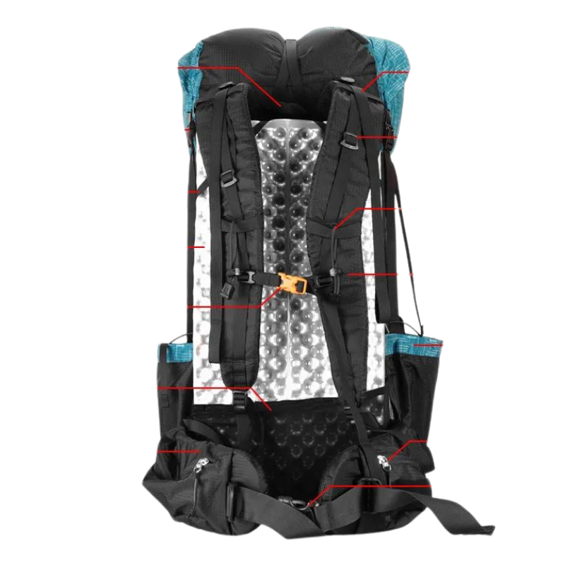 Sac à dos randonnée étanche 50L avec filet latéral | Esprit Baroudeur