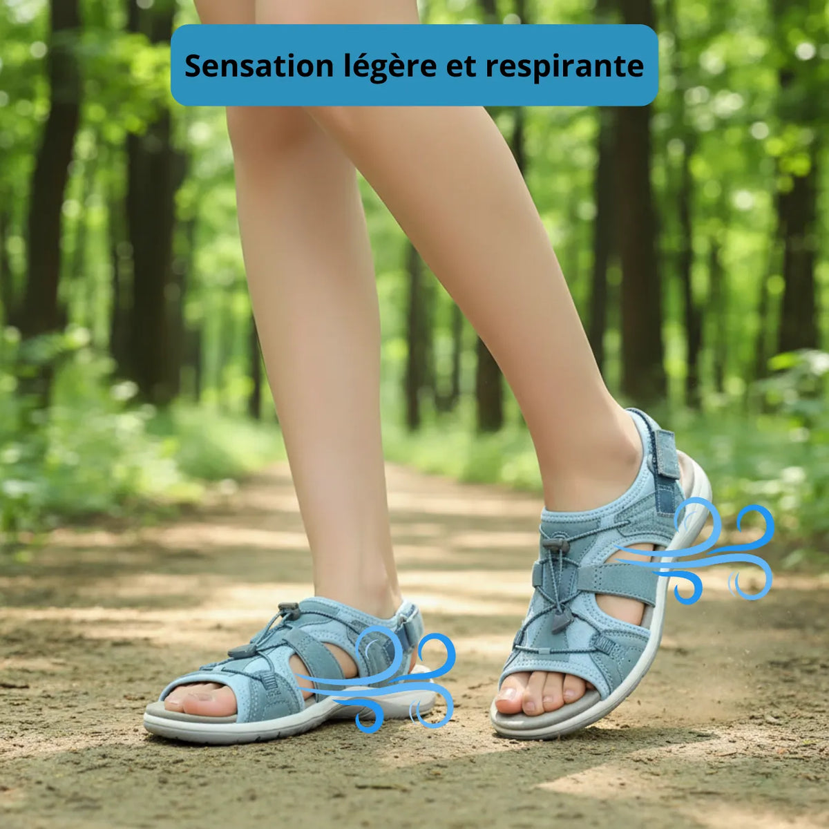 Sandales de rando légères à scratch pour sentiers | Esprit Baroudeur