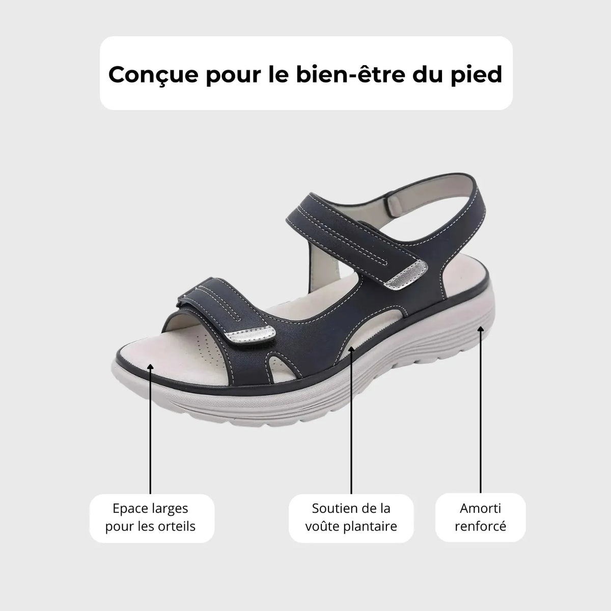 Sandales de randonnée légères à scratch réglable | Esprit Baroudeur