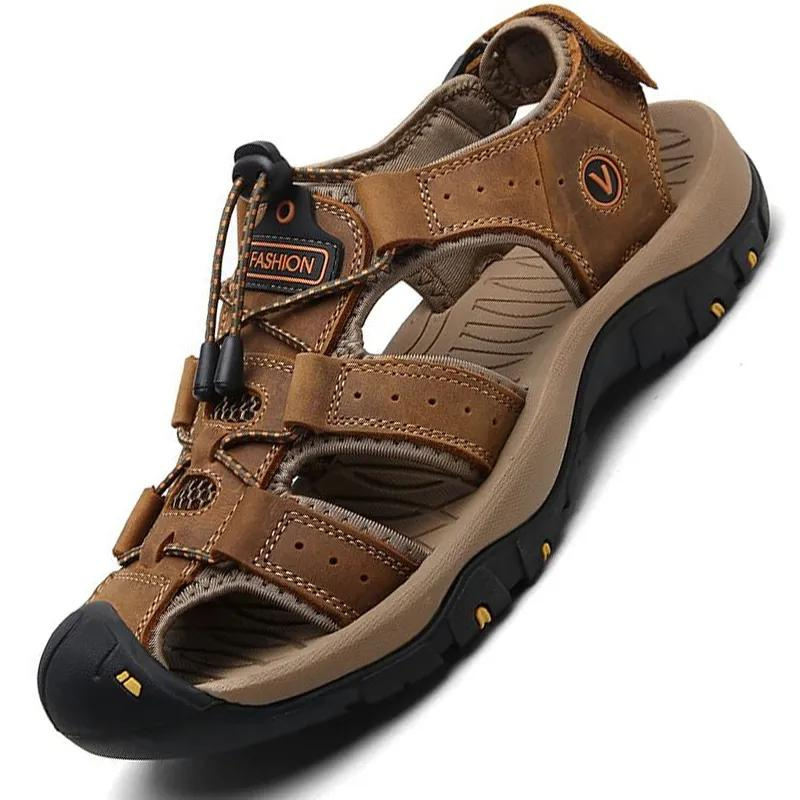 Sandales Trek Homme Cuir Imperméables Semelle Grip | Esprit Baroudeur