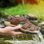 Sandales Trek Homme Cuir Imperméables Semelle Grip