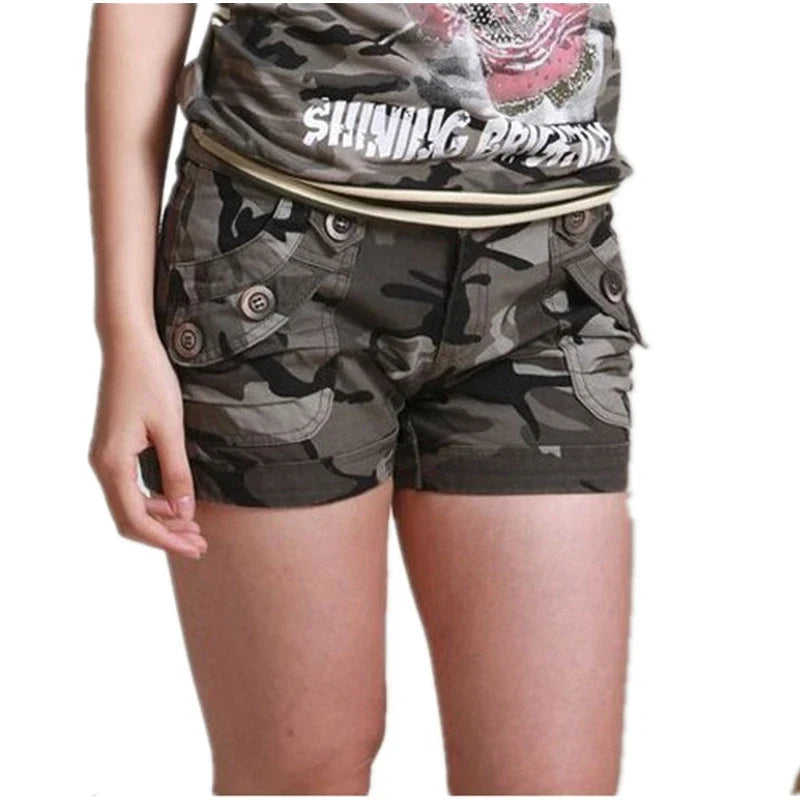 Short militaire de randonnée camouflage avec ceinture | Esprit Baroudeur