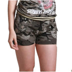 Short militaire de randonnée camouflage avec ceinture | Esprit Baroudeur