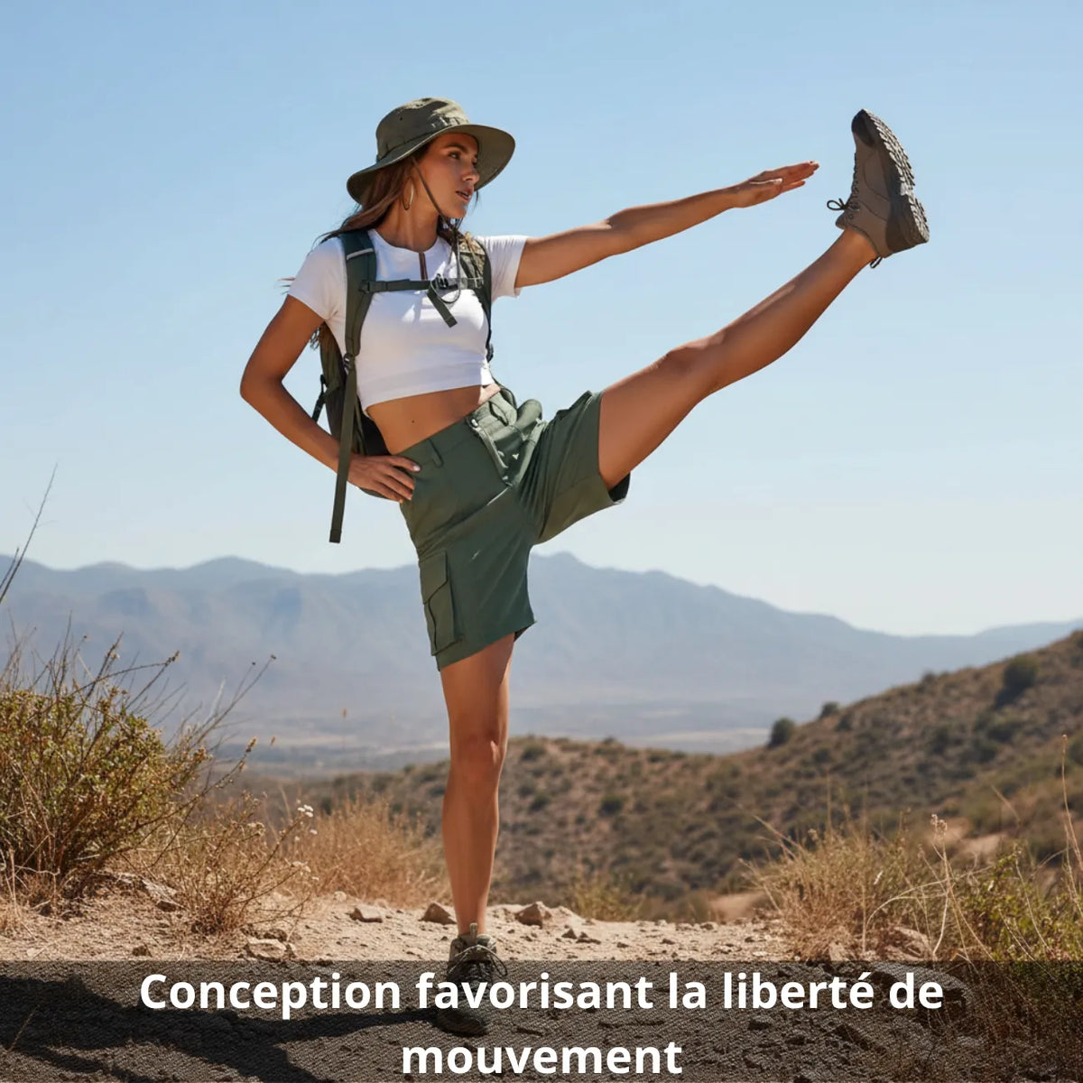 Short de trekking cargo avec poches latérales | Esprit Baroudeur