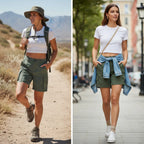 Short de trekking cargo avec poches latérales | Esprit Baroudeur