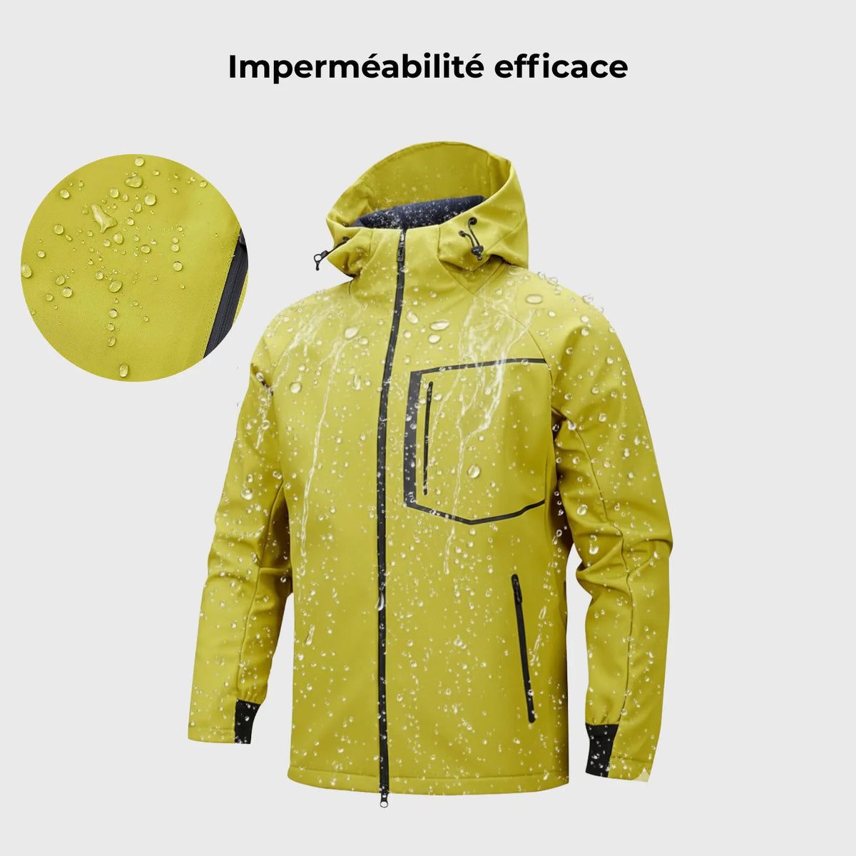 Veste outdoor imperméable à capuche pour randonnée | Esprit Baroudeur