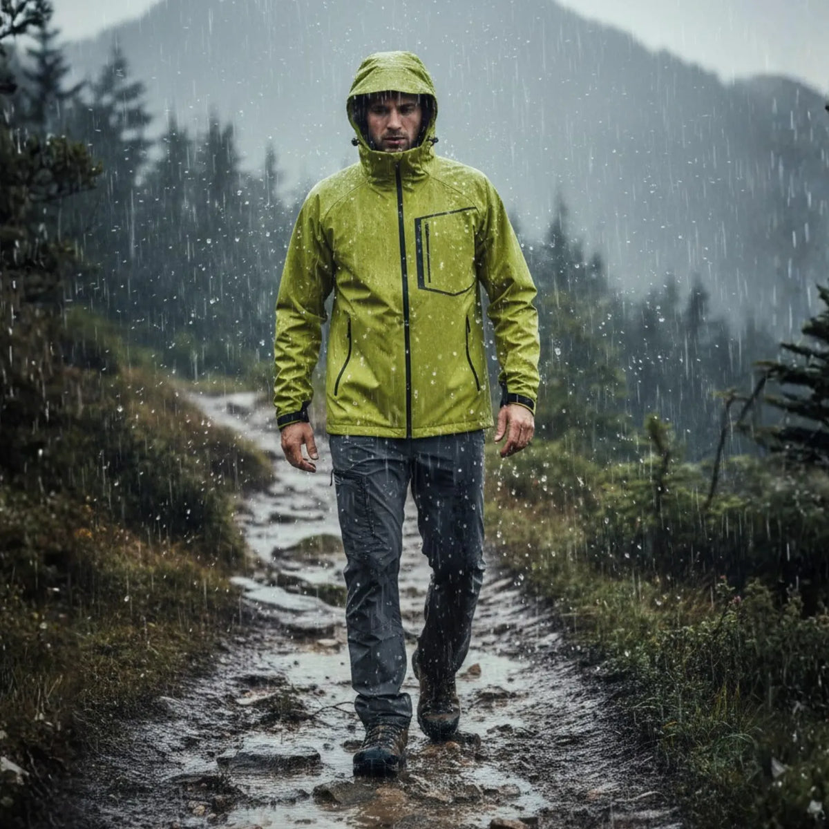 Veste outdoor imperméable à capuche pour randonnée | Esprit Baroudeur