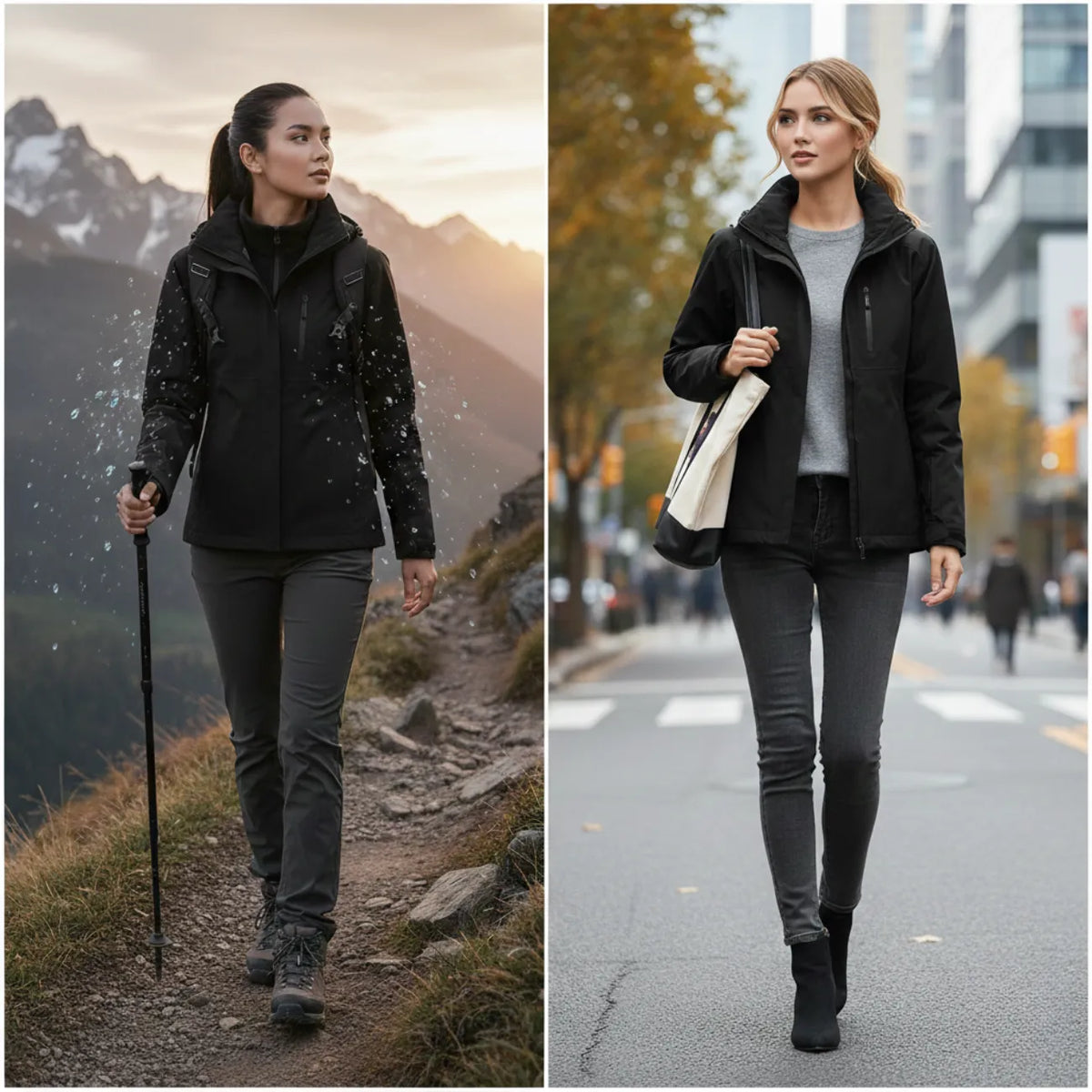 Veste outdoor 3 en 1 imperméable coupe-vent capuche | Esprit Baroudeur