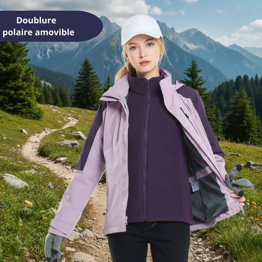 Veste outdoor 3 en 1 imperméable coupe-vent capuche | Esprit Baroudeur