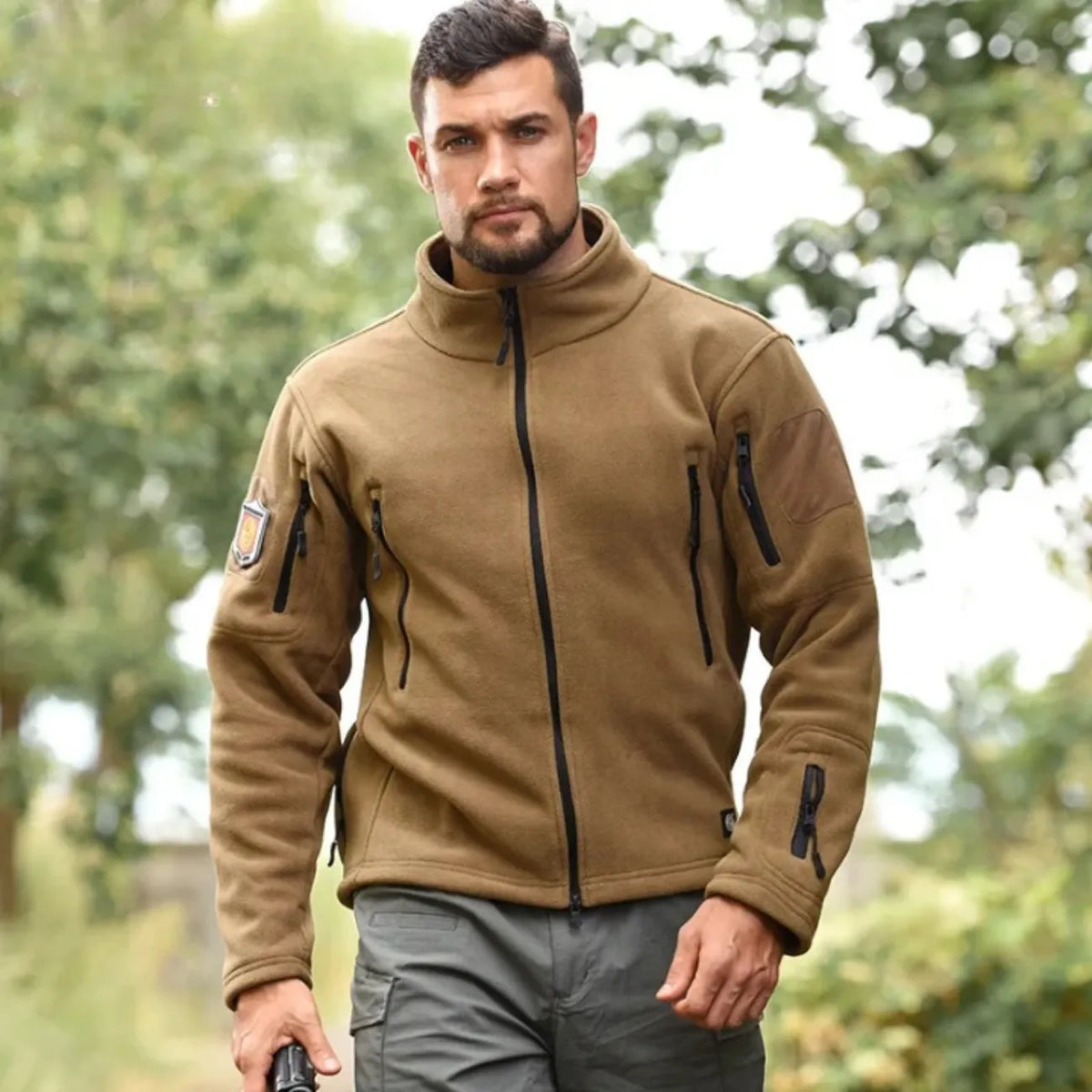 Veste Polaire zippée col montant multi-poches outdoor | Esprit Baroudeur