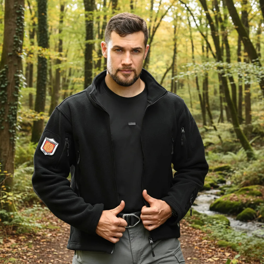 Veste Polaire zippée col montant multi-poches outdoor | Esprit Baroudeur