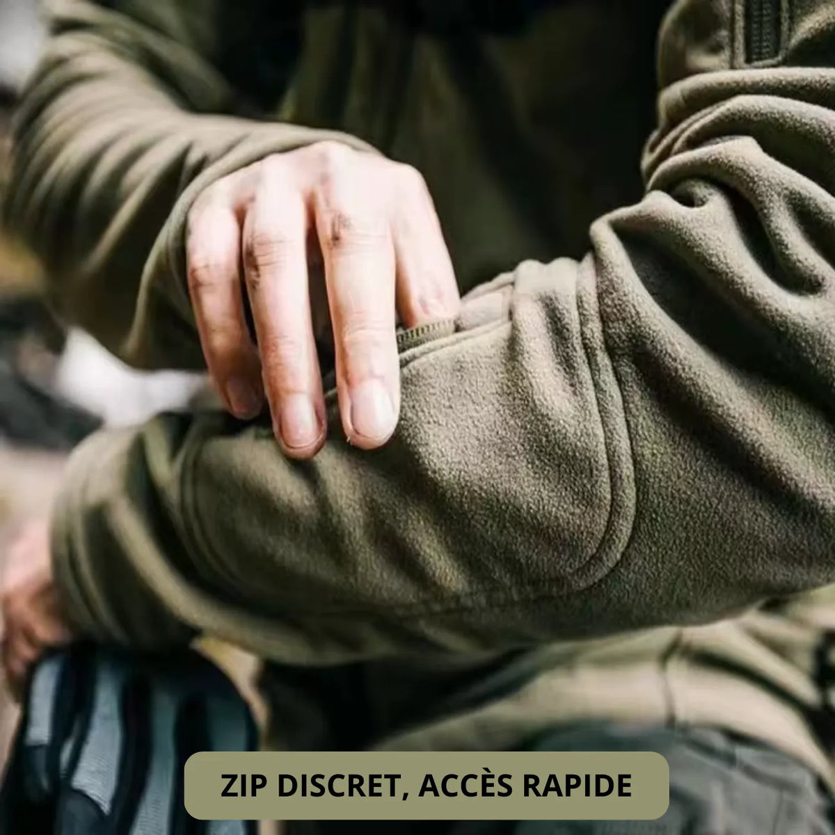 Veste Polaire zippée col montant multi-poches outdoor | Esprit Baroudeur