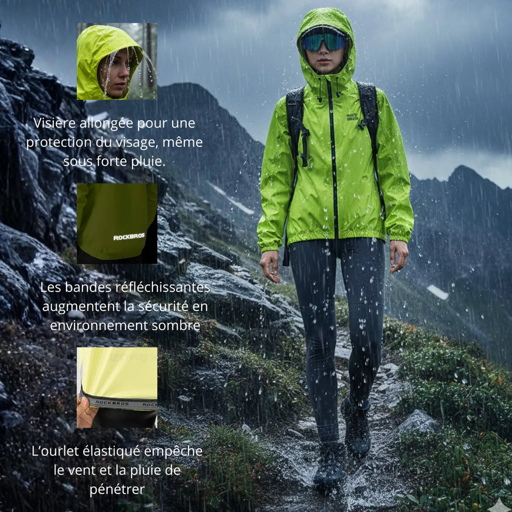 Veste randonnée imperméable à capuche légère | Esprit Baroudeur