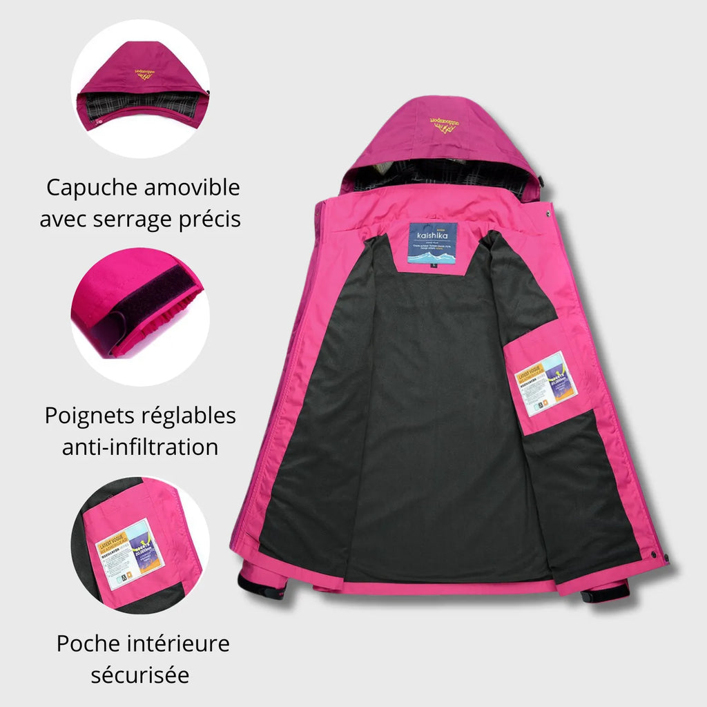Veste de pluie de trekking imperméable à capuche | Esprit Baroudeur