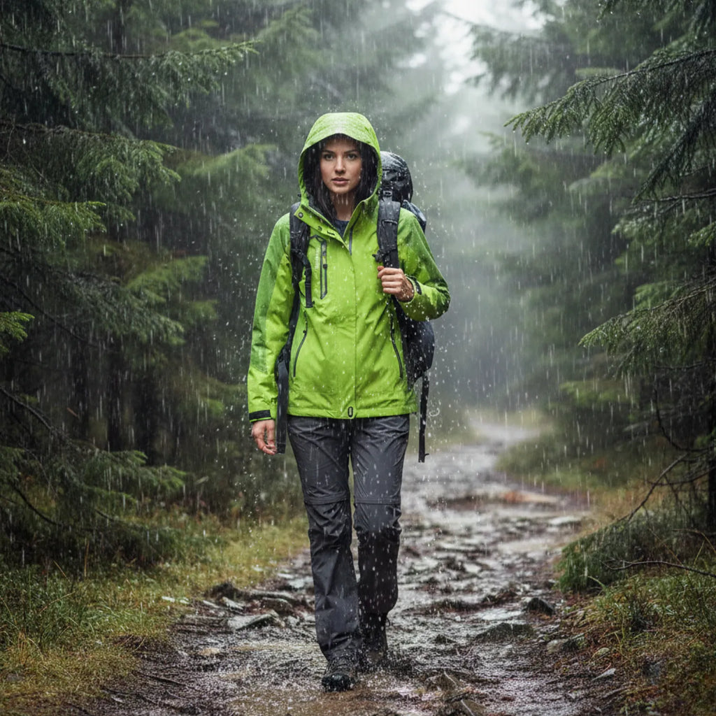 Veste de pluie de trekking imperméable à capuche | Esprit Baroudeur