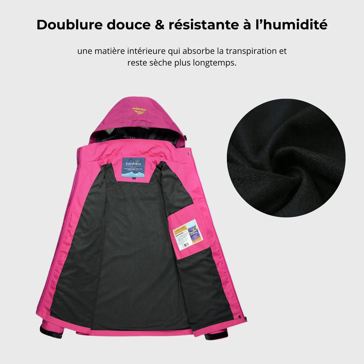 Veste de pluie de trekking imperméable à capuche | Esprit Baroudeur