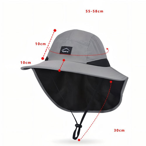 Chapeau randonnée protection nuque  anti-UV