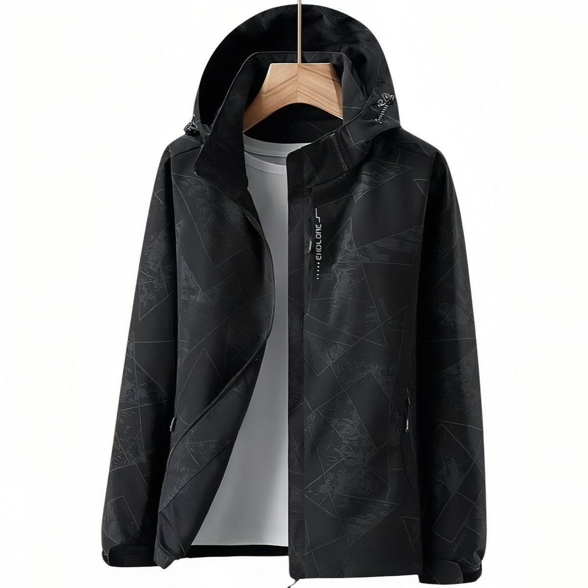 Veste imperméable randonnée à capuche motif montagne | Esprit Baroudeur