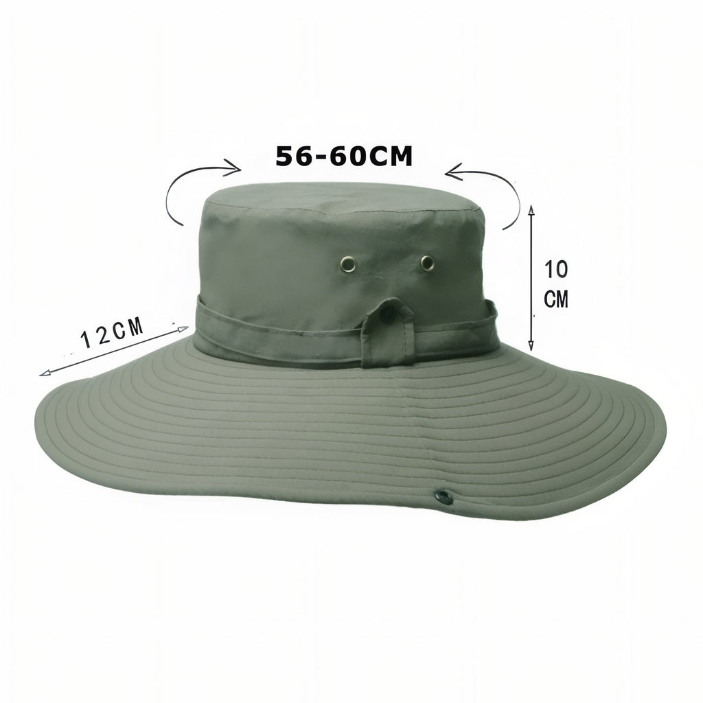 Chapeau de randonnée imperméable à large bord avec jugulaire | Esprit Baroudeur