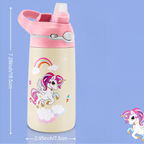 Gourde enfant dinosaure isotherme avec paille 400 ml | Esprit Baroudeur