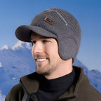 Bonnet casquette hiver avec visière et cache-oreilles | Esprit Baroudeur