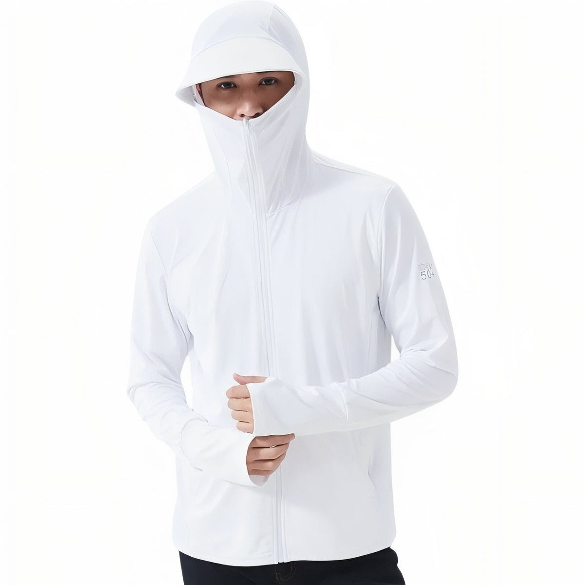 Veste anti-UV UPF 50+ à capuche et cache-visage intégré | Esprit Baroudeur