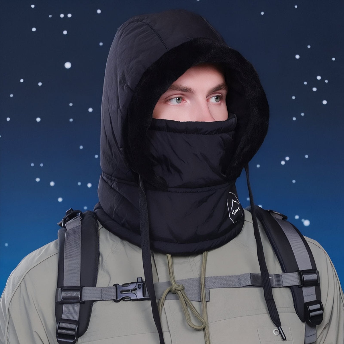 Cagoule chaude randonnée hiver avec protection visage | Esprit Baroudeur