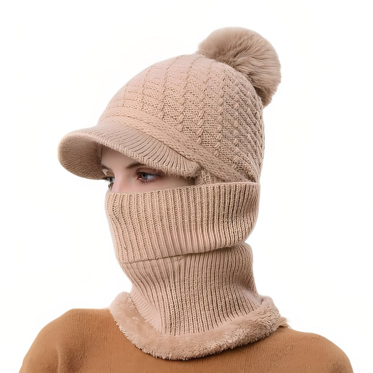 Bonnet casquette écharpe 3 en 1 hiver chaud | Esprit Baroudeur