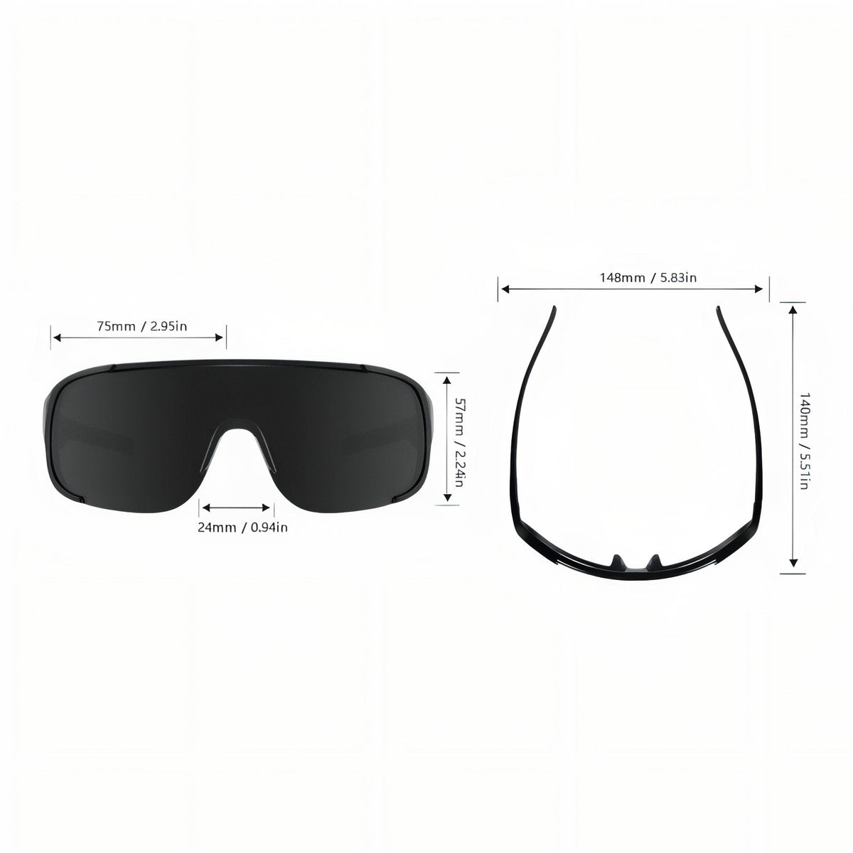 Lunettes de soleil de randonnée sport grand écran UV400 | Esprit Baroudeur