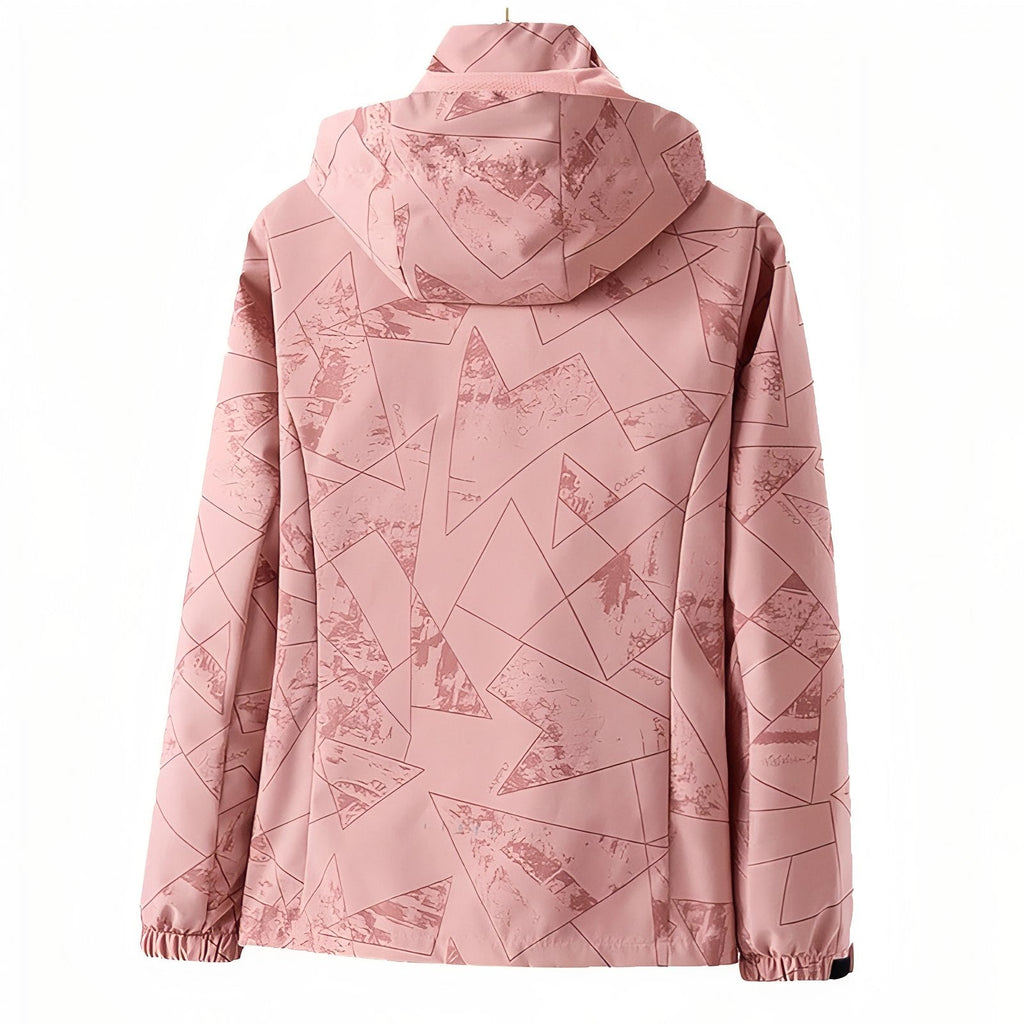 Veste imperméable randonnée à capuche motif montagne | Esprit Baroudeur