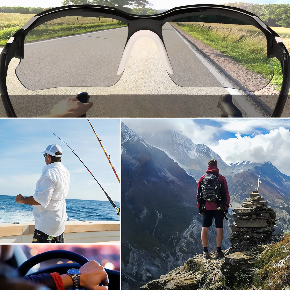 Lunettes de randonnée polarisées avec cordon de maintien | Esprit Baroudeur
